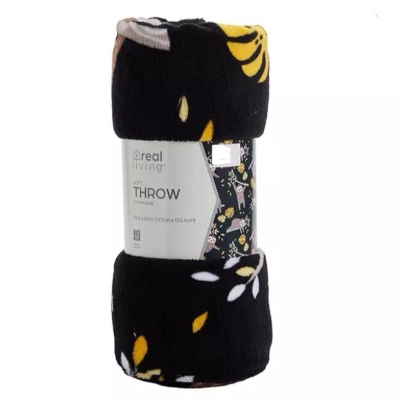 NWT- Super Soft Cozy Warm- Brown & Black- Sloth 🦥 Throw Blanket 50x60 - Picture 3 of 3